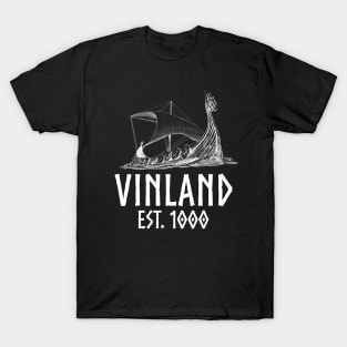 Norse Viking Longship Medieval Scandinavian History Vinland T-Shirt